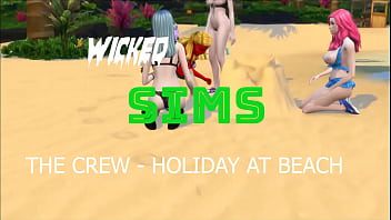 Wicked sims the crew at the beach