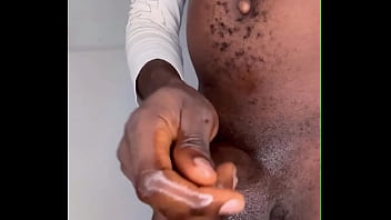 Ninja man masturbates and cum