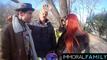 Easter egg hunt ends with katy rose’s tits bouncing