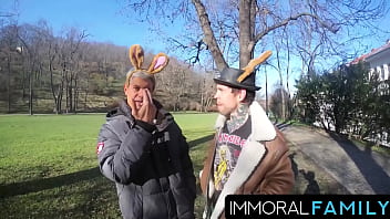 Easter egg hunt ends with katy rose’s tits bouncing