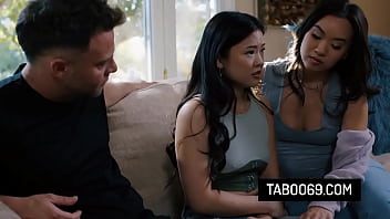 Asian teen discovers bdsm sex tape from neighbors