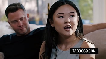 Asian teen discovers bdsm sex tape from neighbors