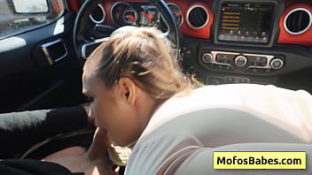 Slutty blondie teen gf suck her friend dick and masturbate in front of him