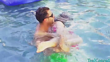 Teal conrad got her tits & mouth spermed by seth tyler on a float