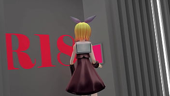 Blonde girl playroom mmd by dopurinu