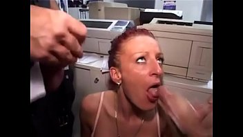 Horny German Secretary Pleasing Two Colleagues thumbnail