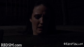 Gagged cutie made to submit