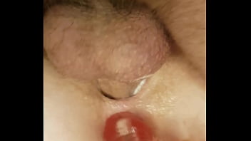 Redhead whore in mask fucked by a client with a vibrator