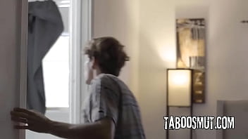 Brunette milf fucks with her neighbor after a car crash