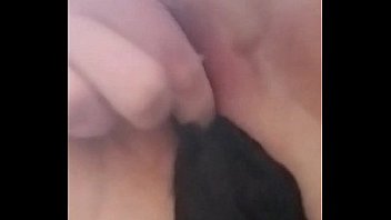 Slut ordered to fill pussy with panties