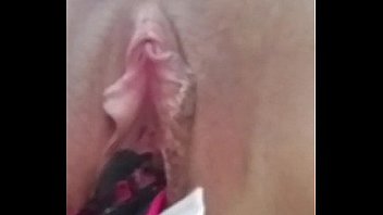 Slut ordered to fill pussy with panties