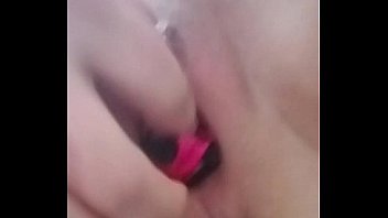 Slut ordered to fill pussy with panties