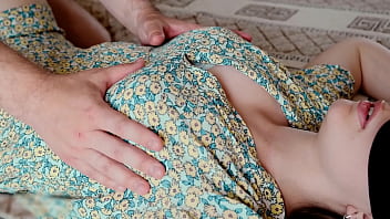 Big boobed wife cum during nipple licking