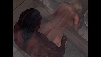 Getting steamy with daddy in the bathroom