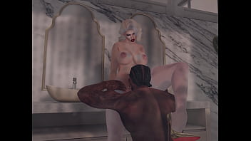 Getting steamy with daddy in the bathroom