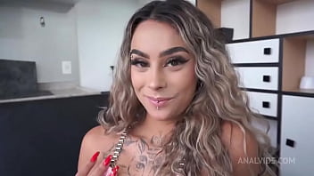 19 years old very pretty face brazilian morganita brux fucked by 4 monster cocks dap 0% pussy anal 3on1 monster coc