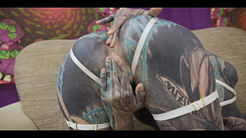 Tattoo girl get anal fucked balls deep with 0% pussy