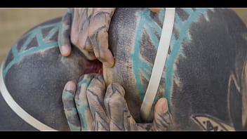Tattoo girl get anal fucked balls deep with 0% pussy