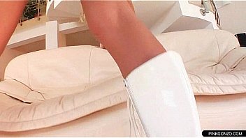 Stunning lady in lingerie fingered and fucked