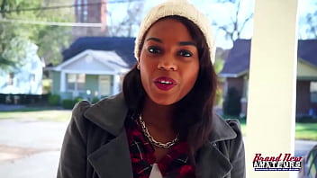 Skylar gets on the couch to let him put that fast toy on her clit