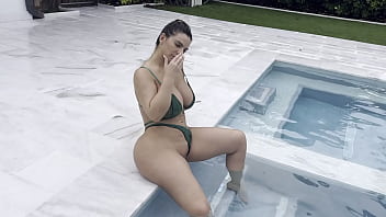 Pool fuck and vaginal creampie to a hot busty milf raissa nur