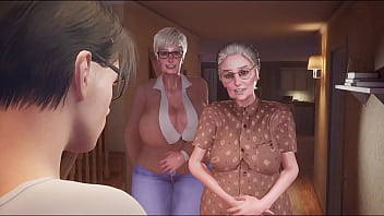Two old woman with big breast and nipples love anal sex with young man Two old woman with big breast and nipples love anal sex with young man