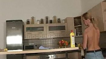 Nasty babe squizing her boobs