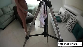 Busty babe masturbates