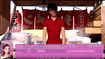 Summer in the city #06 petite red head eating ramen