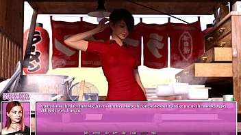 Summer in the city #06 petite red head eating ramen