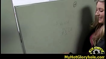 White whore sucks and fucks black cock for cusmhot at gloryhole 2
