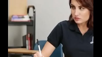 Hot sexy beautiful girl crazy for teacher dick during study