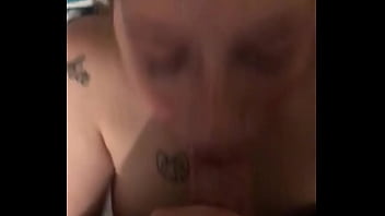 Sexy redhead deep throats