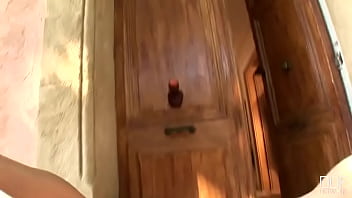 Busty babe with hot legs & feet