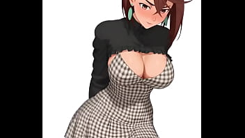 Momo ayase del anime dan da dan bailando alegre