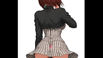 Momo ayase del anime dan da dan bailando alegre