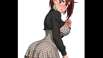 Momo ayase del anime dan da dan bailando alegre