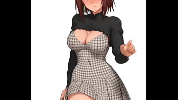 Momo ayase del anime dan da dan bailando alegre