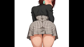 Momo ayase del anime dan da dan bailando alegre