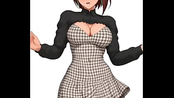 Momo ayase del anime dan da dan bailando alegre