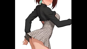 Momo ayase del anime dan da dan bailando alegre