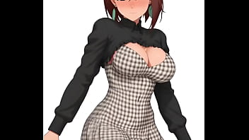 Momo ayase del anime dan da dan bailando alegre