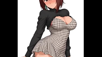 Momo ayase del anime dan da dan bailando alegre