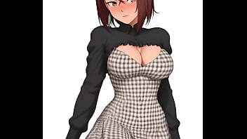 Momo ayase del anime dan da dan bailando alegre