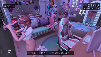 Stepbrother spies on perverted stepsister using hidden camera sims anime hentai sfm