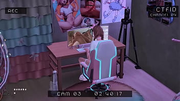 Stepbrother spies on perverted stepsister using hidden camera sims anime hentai sfm