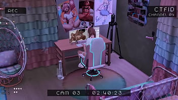 Stepbrother spies on perverted stepsister using hidden camera sims anime hentai sfm