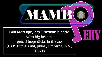Lola morango 22y brazilian blonde with big breast gets 3 huge dicks in the ass dap anal tap triple ana romain rimming f2m monster cock bbc ob509