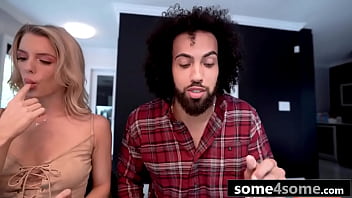 Thanksgiving game ends with fourway party with three hot teens