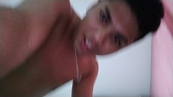 Riding the big cock a young boy and he almost cum and cumshots my mouth